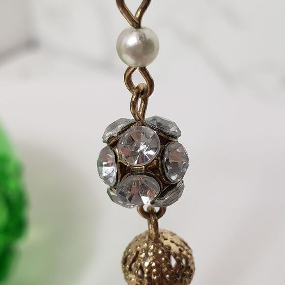 LONG DANGLING LEVERBACK EARRINGS - Picture 2 of 6